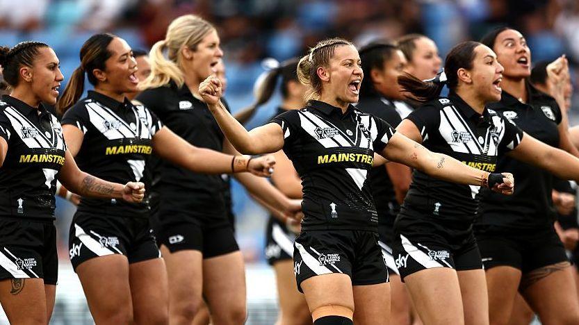 New Zealand's women perform the haka