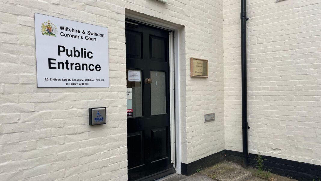 Army officer killed by reversing Warrior with faulty alarm – inquest A black door with a sign next to it which says 'Wiltshire and Swindon Coroner's Court'