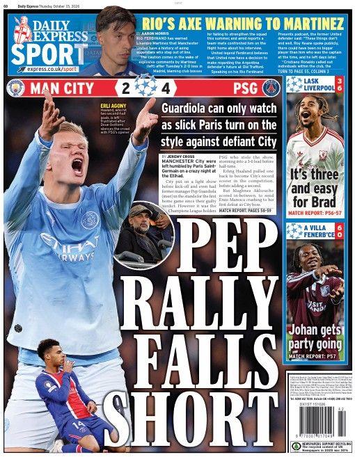Daily Express back page