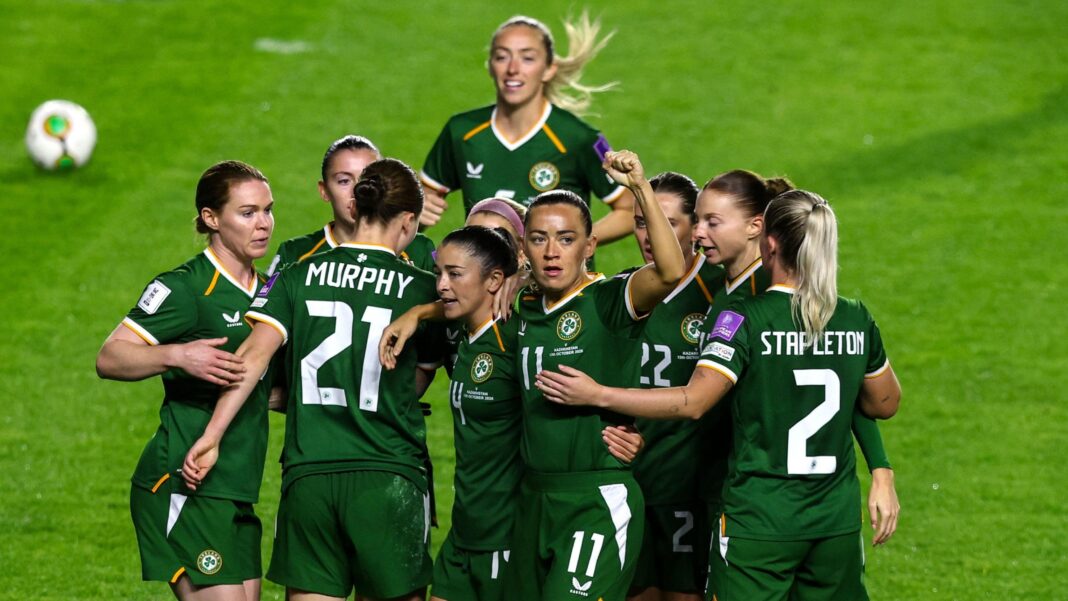 Republic of Ireland to ‘lock in’ for World Cup dream Katie McCabe celebrates a goal