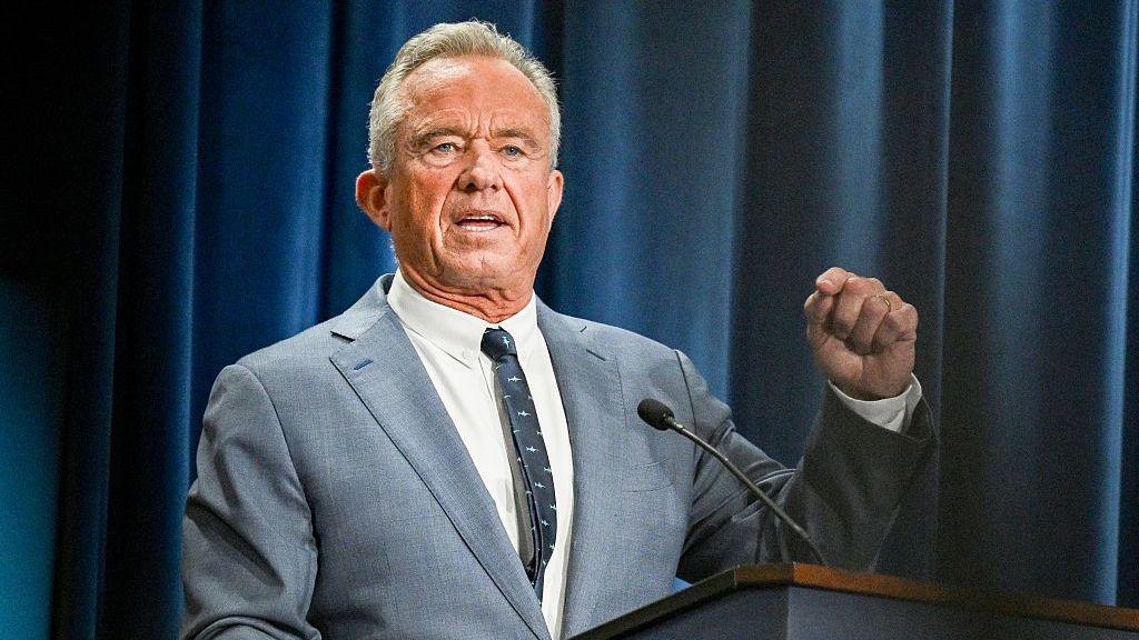 Robert F. Kennedy Jr., US secretary of Health and Human Services (HHS), during an announcement at the Health and Human Services headquarters in Washington, DC, US, on Monday, Oct. 5, 2026.