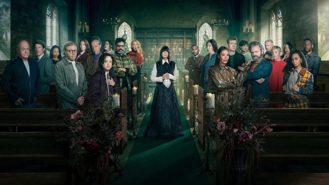 What role would you play in the Traitors castle? Take our quiz to find out The cast of The Celebrity Traitors stood either side of Claudia Winkleman in a church.