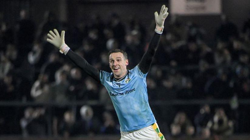 Niall Morgan celebrates his winning two-point free