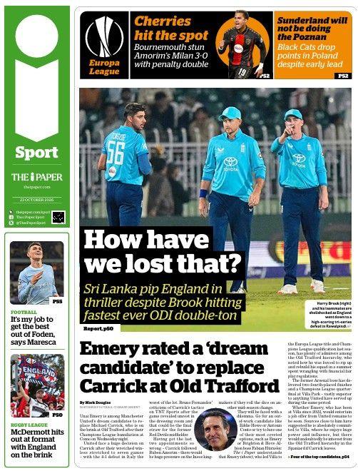 The i Paper back page