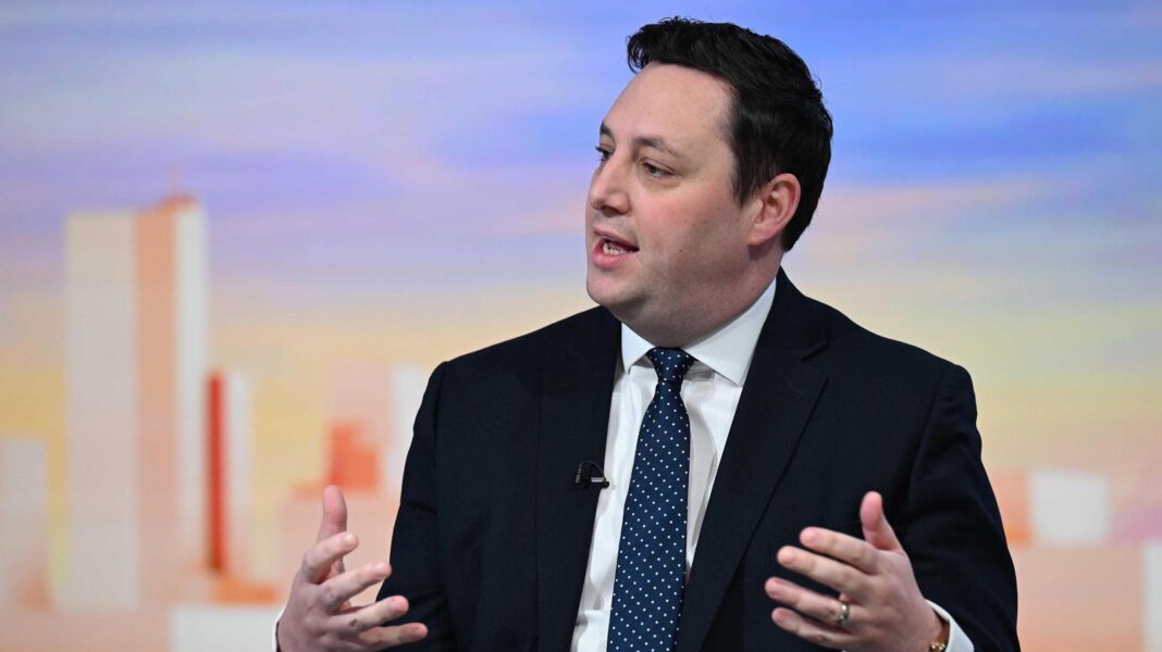 Mayors will be free to use share of tax to give residents grants Ben Houchen, in a dark suit and tie, makes a point with his hands in a TV studio debate