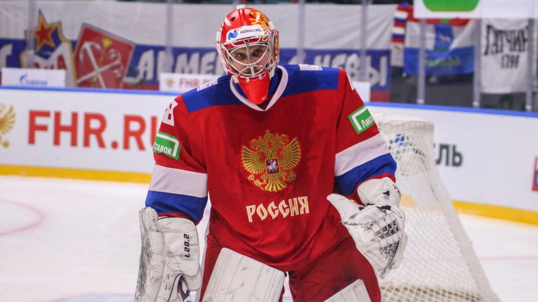 Russia’s international ice hockey ban overturned Russian ice hockey goal tender Nikita Serebryakov in action against Kazakhstan in 2023