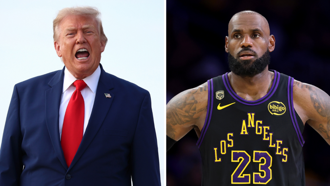 US President Donald Trump and NBA star LeBron James