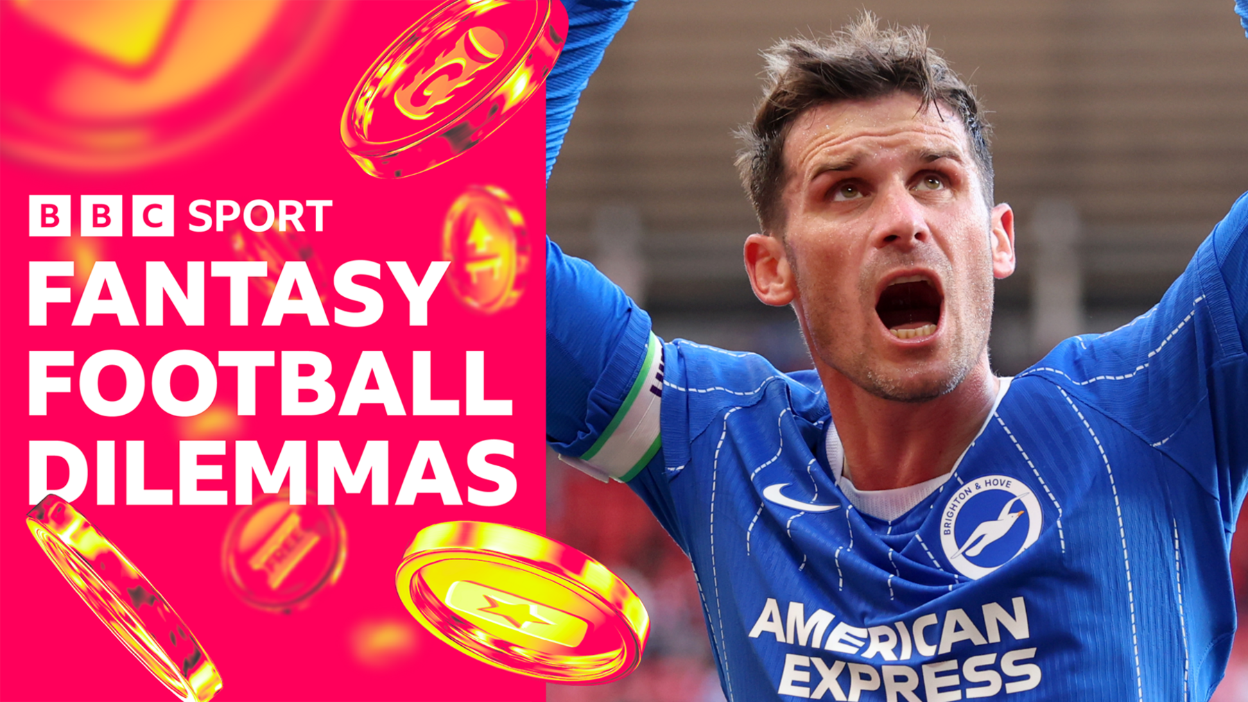 Fantasy football graphic featuring Brighton's Pascal Gross