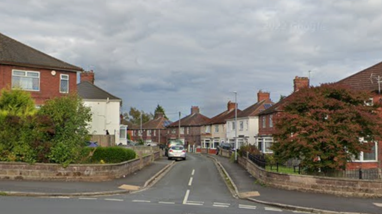 General view of a residential street on Brookhouse Road in Meir.