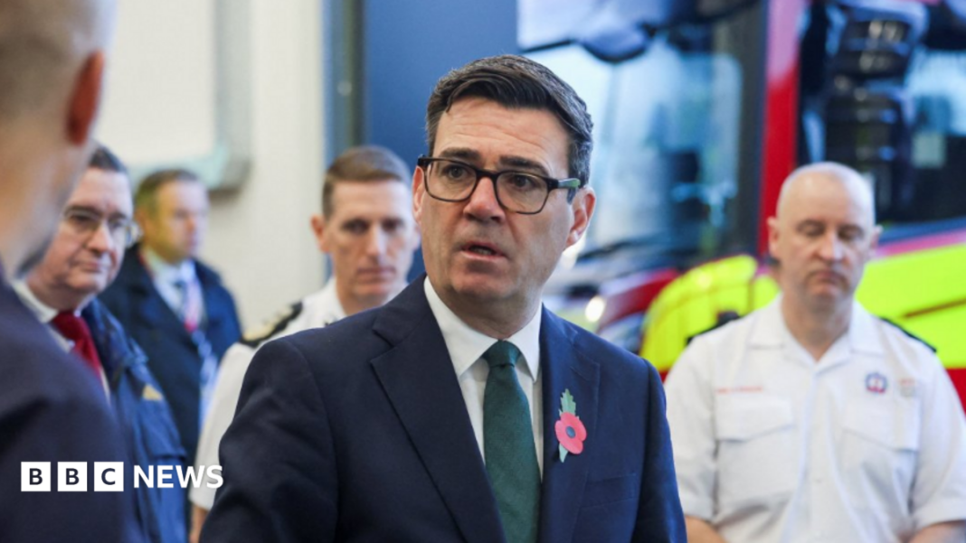Burnham suggests stocking up on tinned food and bottled water Burnham suggests stocking up on tinned food and bottled water