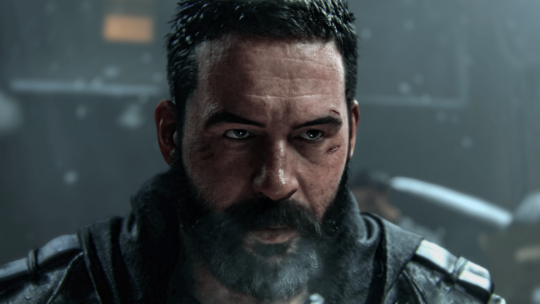 Call of Duty promises a return to form – but can it compete with GTA? A character from Call of Duty Modern Warfare 4. The soldier has short dark hair and a beard with scars above his left eye. He has a serious expression as snow falls behind him in a darkened backdrop.