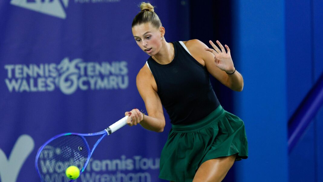 Dudeney wins epic as British trio march on in Wrexham British tennis player Alicia Dudeney at the Wrexham Open