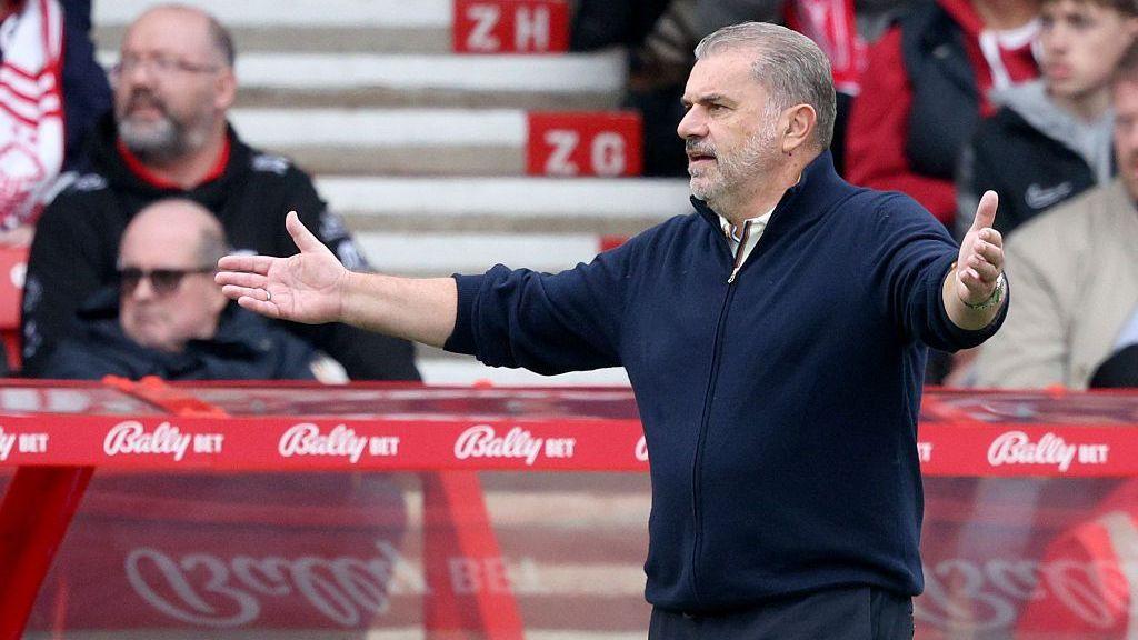 Ange Postecoglou gestures