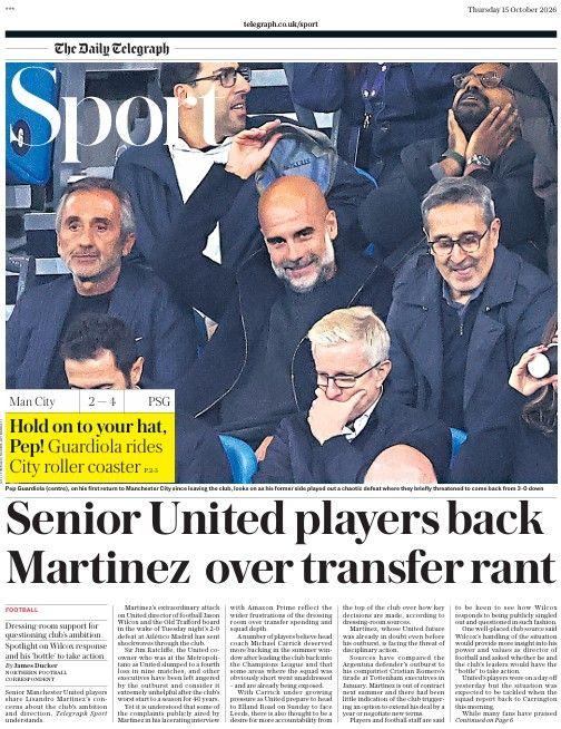 Daily Telegraph sports section