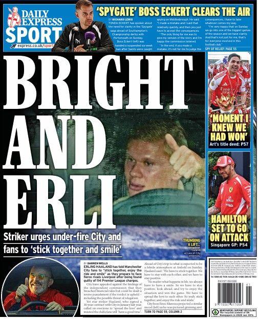 Daily Express back page