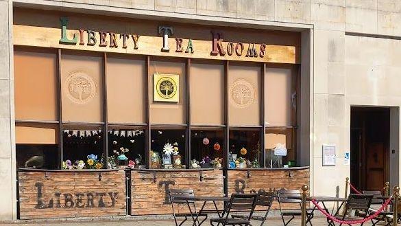 A view outside of Liberty Tea Rooms