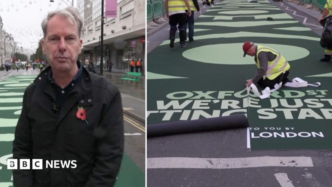 What is walking down the newly-pedestrianised Oxford Street like? image