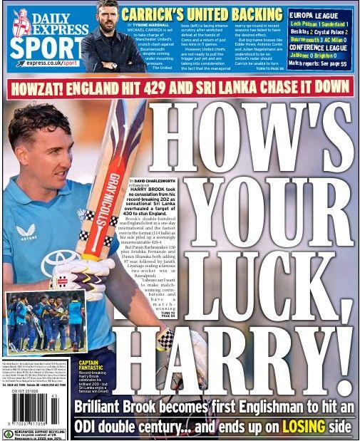 Daily Express back page