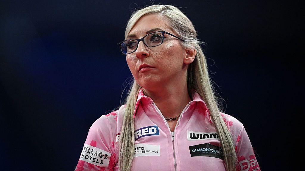 Fallon Sherrock looks on during her match against Beau Greaves