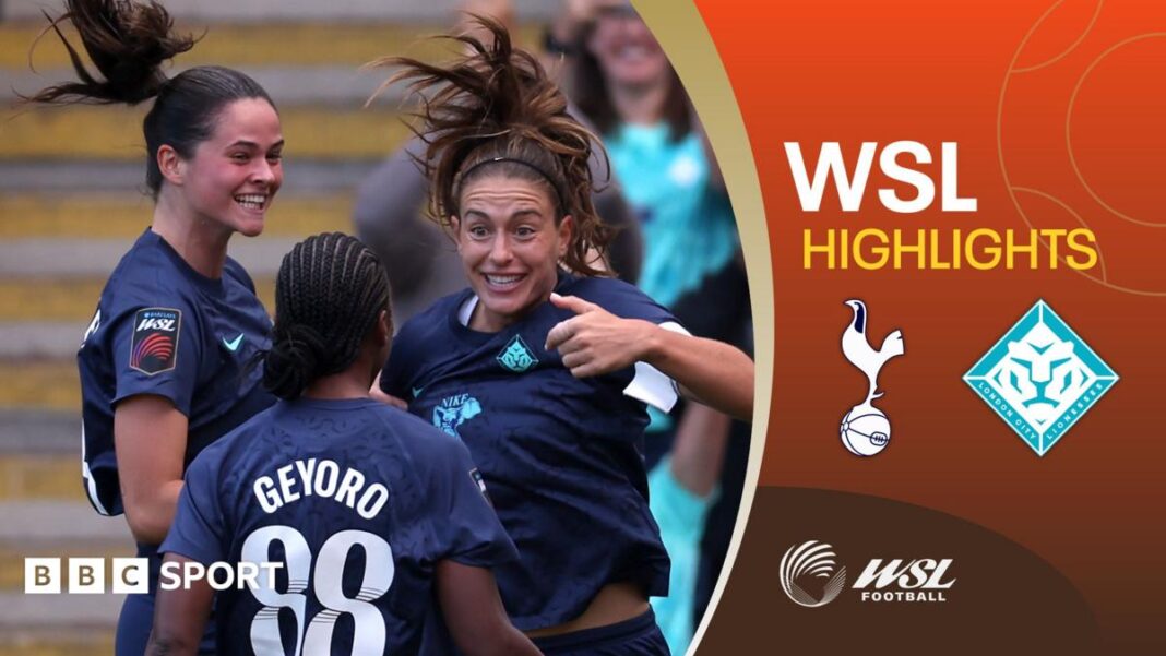 London City hit Tottenham for six to end unbeaten run image