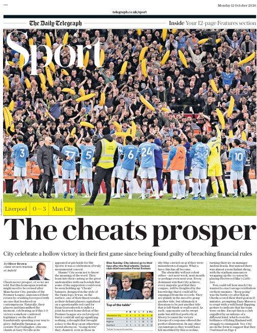 Daily Telegraph sports section