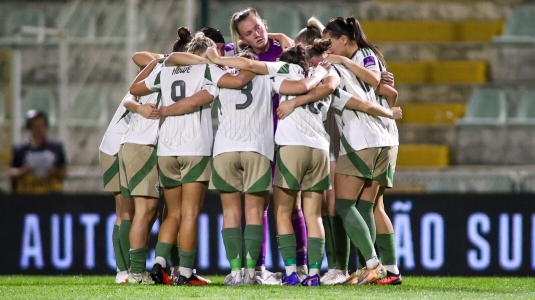 McArdle ‘really encouraged’ despite Portugal loss Northern Ireland huddle