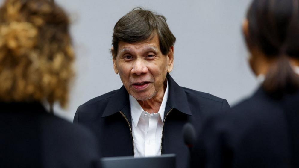 Rodrigo Duterte, the former president of the Philippines, pictured at the ICC