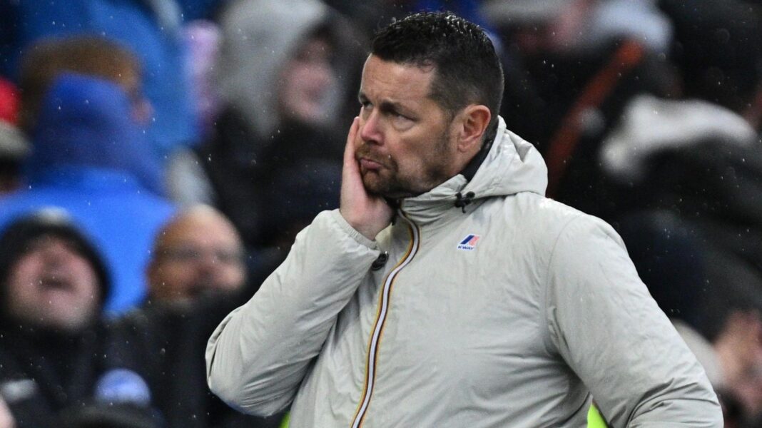 Pierre Sage during Crystal Palace's defeat to Brighton