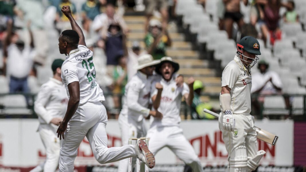 ‘Un-Australian’ – Warner tears into former side after SA charge to win Kagiso Rabada celebrates wicket of Travis Head