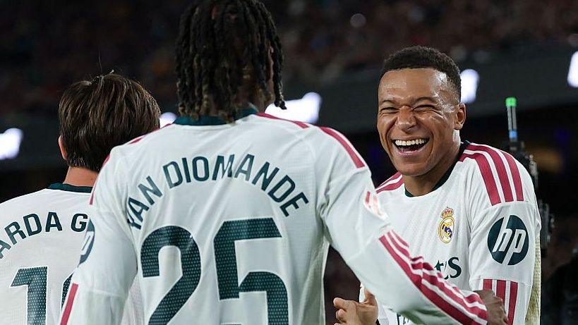 Mbappe celebrates