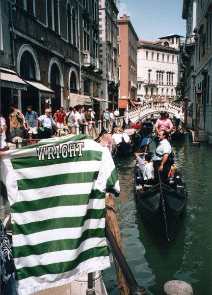 The Wright jersey held up while on a gondola in Venice.