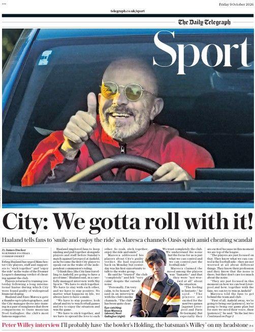 Daily Telegraph sports section