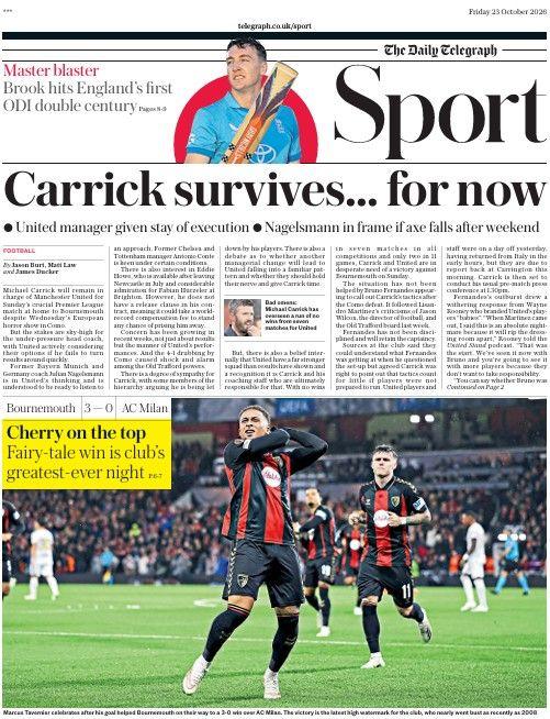 Daily Telegraph sports section