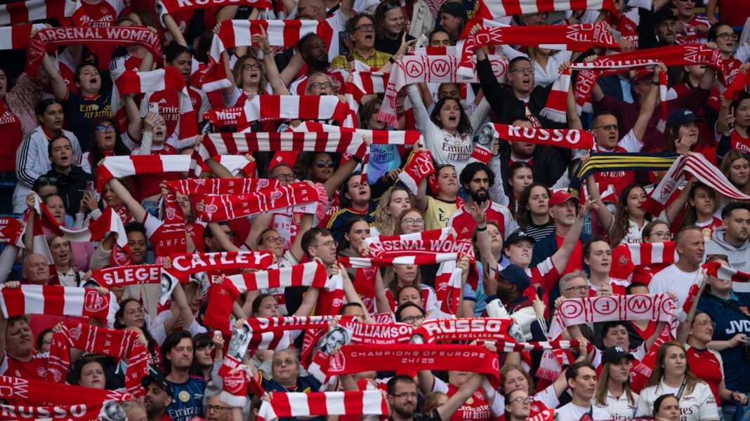 Families v loyal fans – women’s football’s attendance dilemma Arsenal fans in stands with scarves