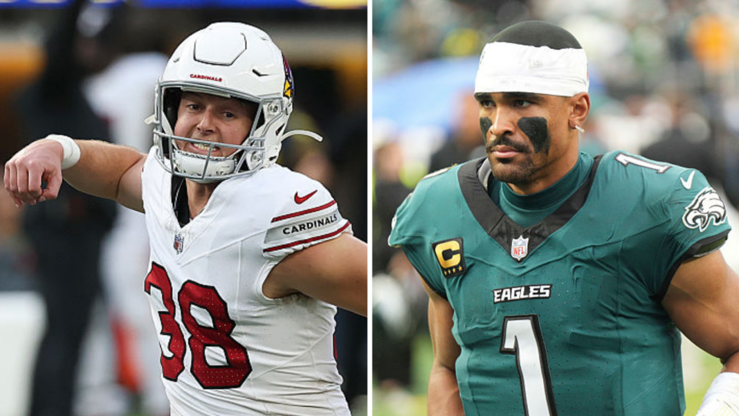 Cardinals upset Rams as Eagles lose Hurts – five things from NFL week six Split image of Chad Ryland celebrating as the Arizona Cardinals win at the Los Angeles Rams while Jalen Hurts looks disappointed after the Philadelphia Eagles lose to the Rams