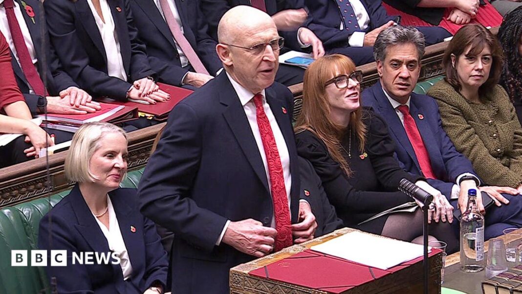 Chancellor takes to the despatch box for his first Budget image