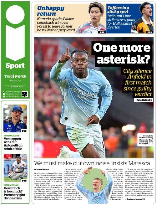 The i Paper back page