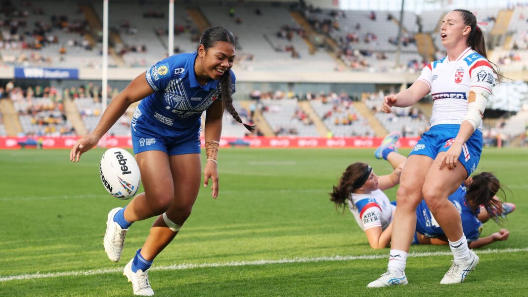Spirited England exit World Cup after Samoa loss Freedom Crichton Ropati of Samoa scores a try