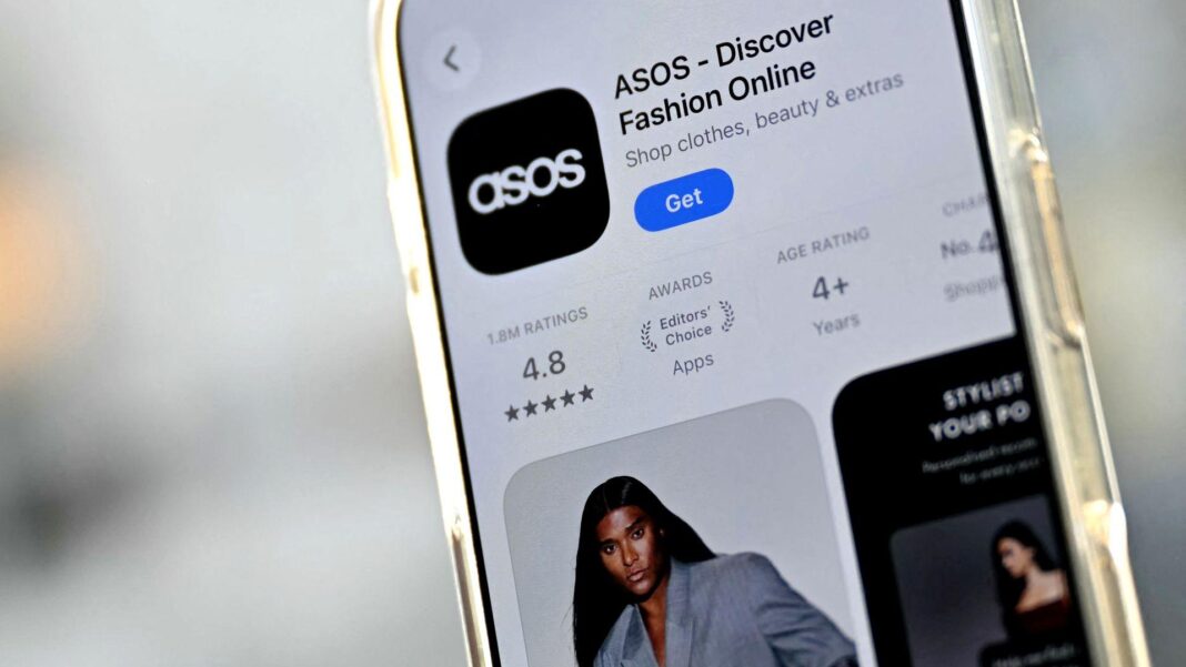 ASOS app on a mobile phone