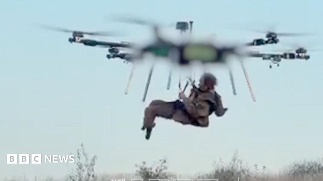 Ukraine says it carried out first drone airlift of wounded soldier from front line image