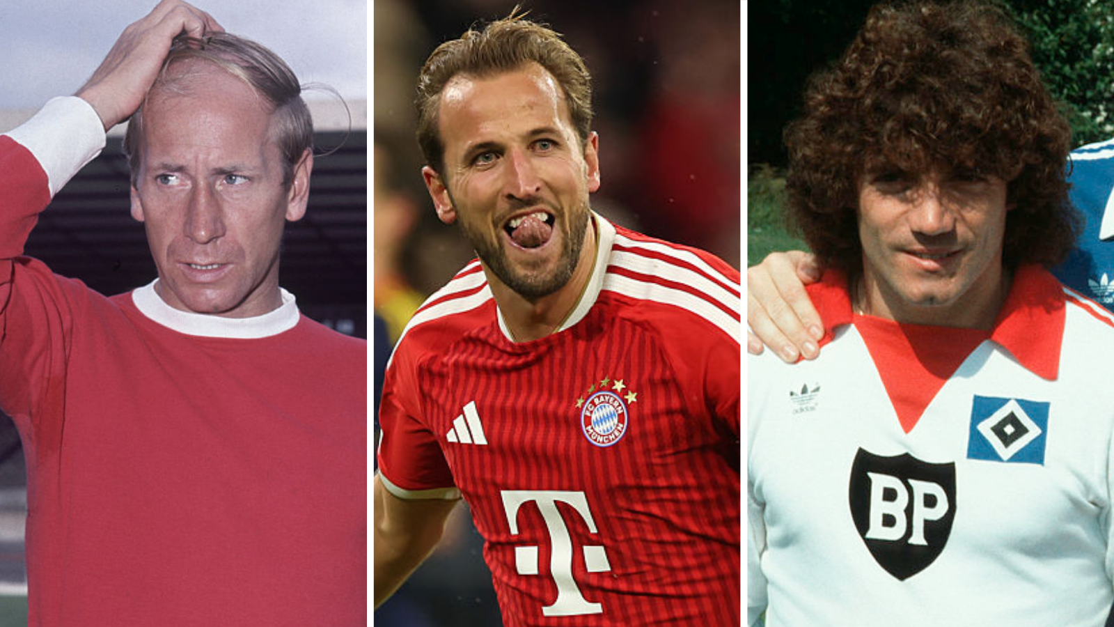 Graphic of Charlton, Kane and Keegan