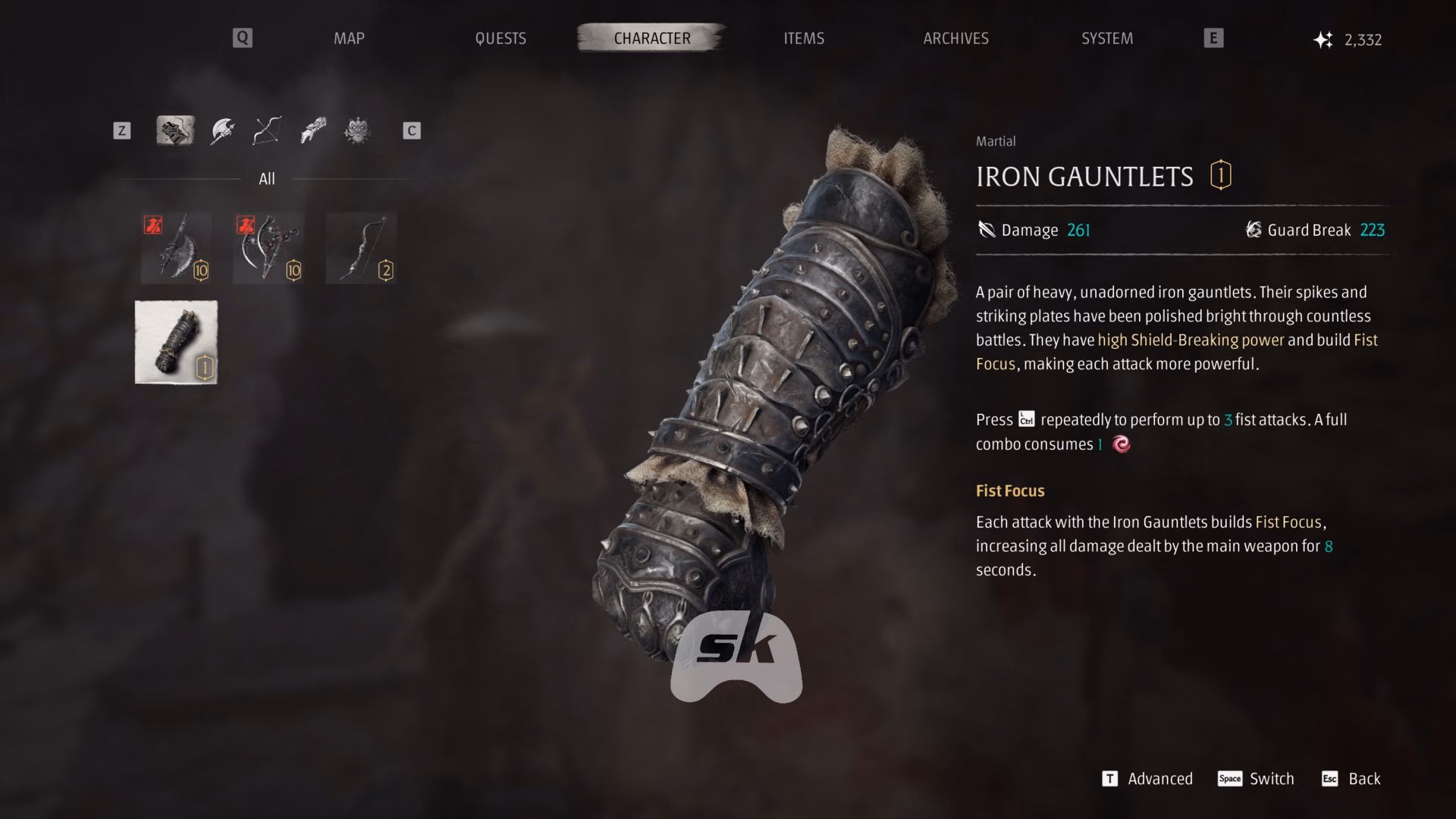 You get the Iron Gauntlets after defeating the boss (Image via Sportskeeda Gaming || S-Game)