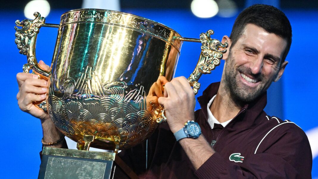 ‘Means more than just a trophy’ – Djokovic claims 102nd title of career Novak Djokovic with the China Open trophy