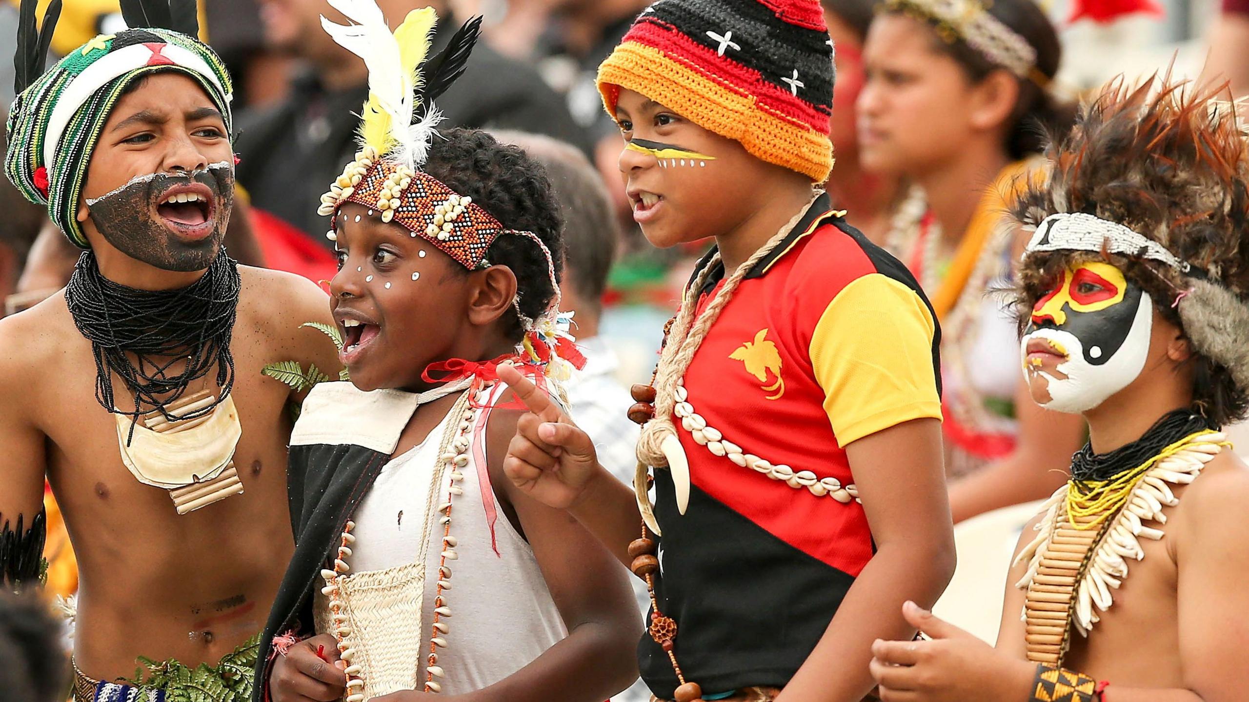Young Papua New Guinea fans - pic taken in November 2019