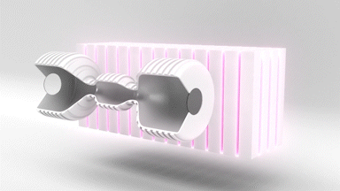 Deuterium and Helium-3 are heated, then accelerated through magnets, compressed, and captured as inductive current