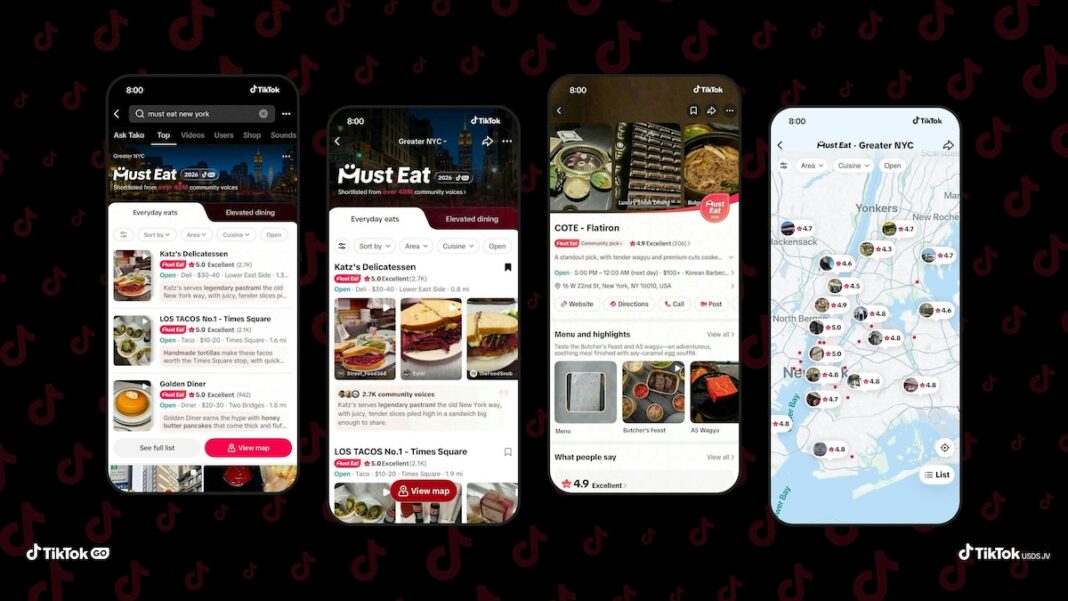 TikTok expands into restaurant guides with ‘Must Eat’ feature image