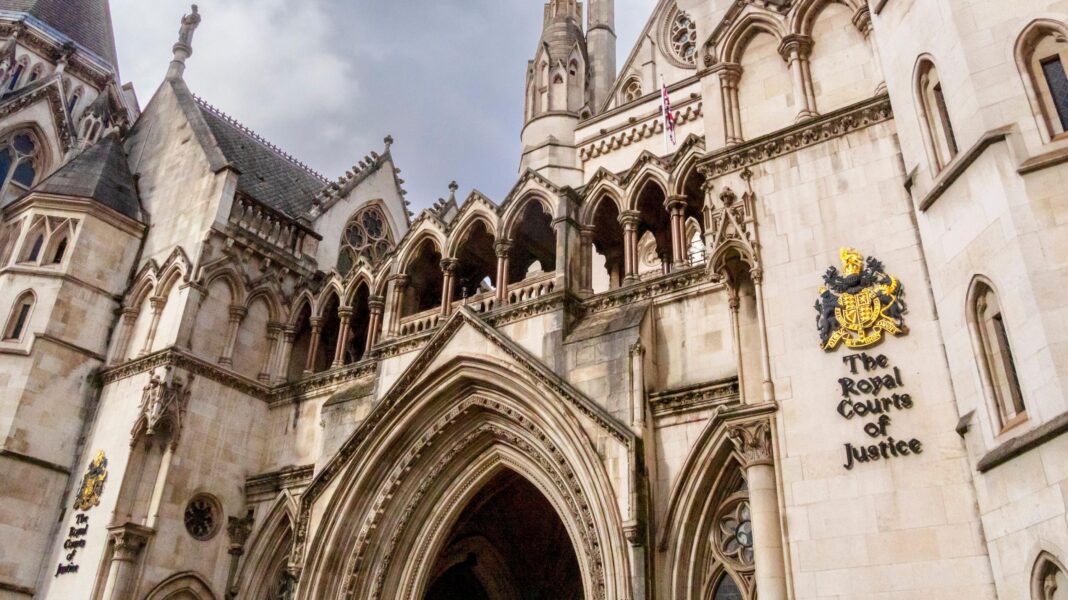 Exterior photo of the Royal Courts of Justice in London