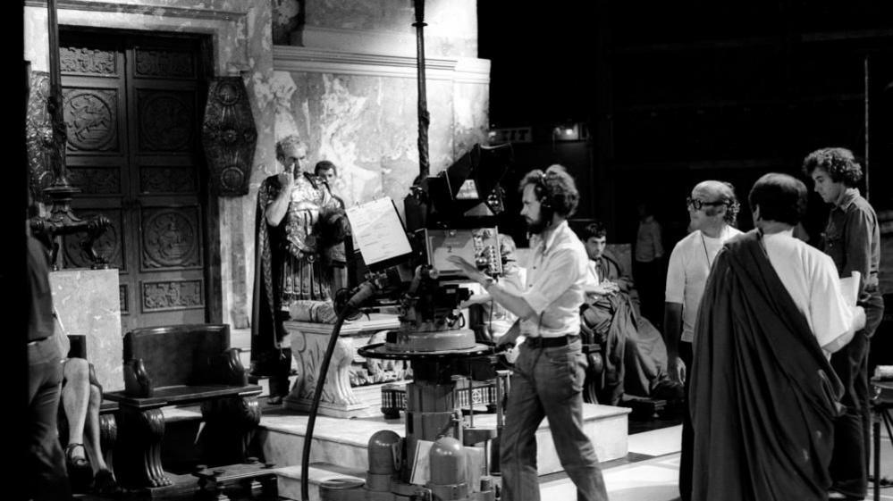 Picture shows - a production shot showing cameramen filming a scene from episode 8 of 'I, Claudius''