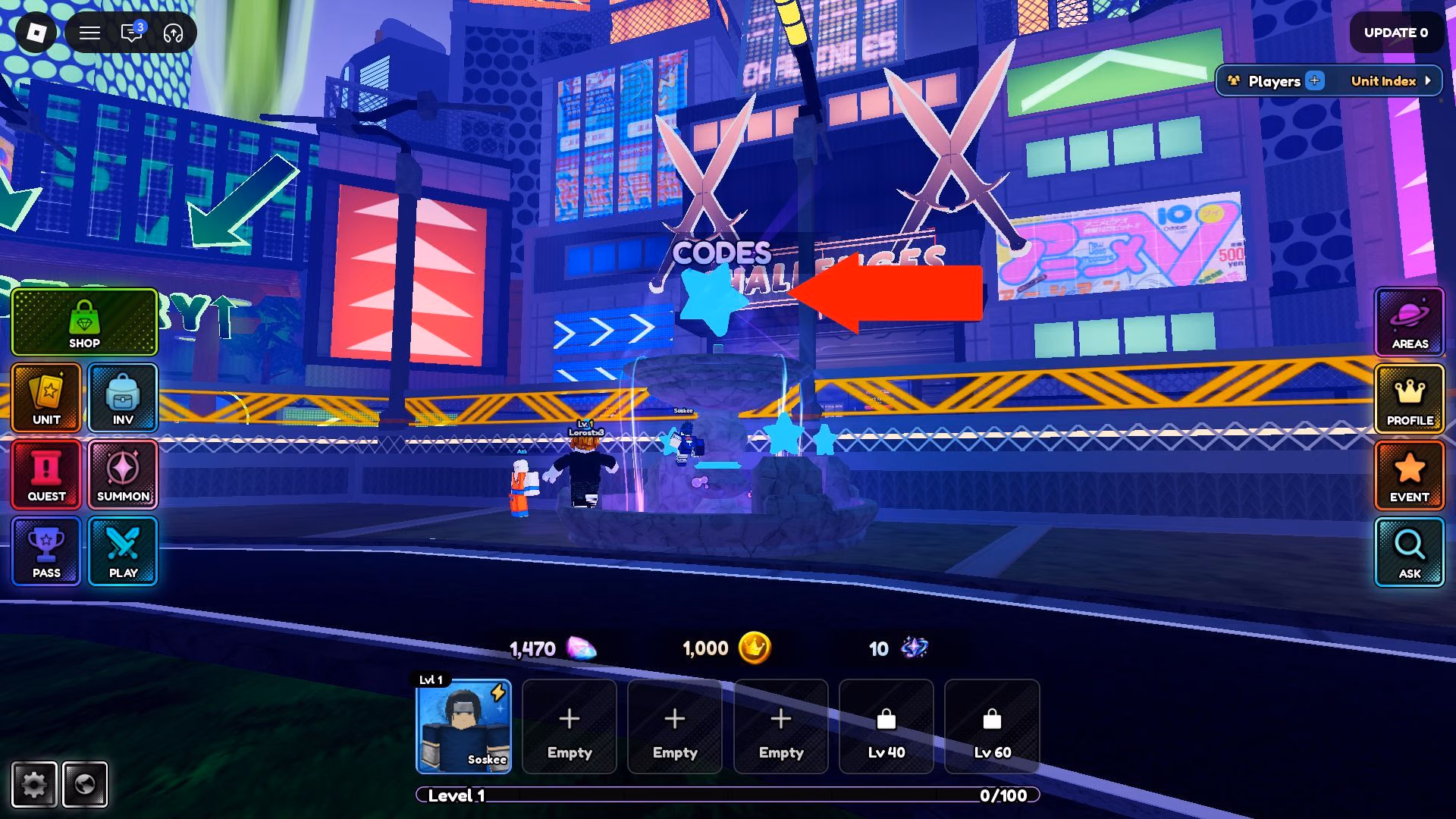 How to redeem codes in Anime Galaxies (Image via Roblox || Sportskeeda)