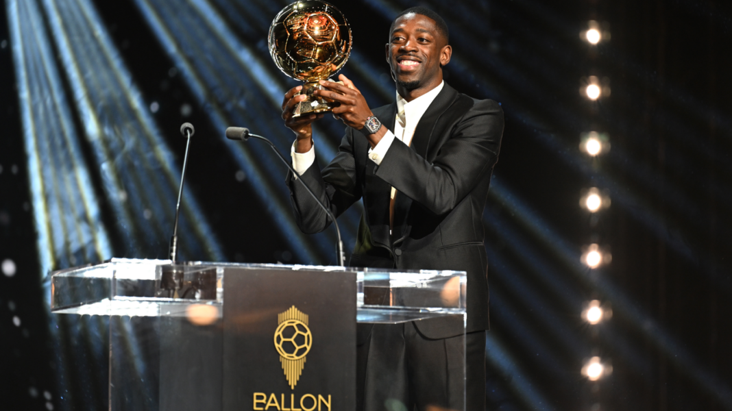 Pride, prestige, profile – the great Ballon d’Or campaign Ousmane Dembele of Paris Saint-Germain holds the men's Ballon d'Or trophy at the 2026 ceremony